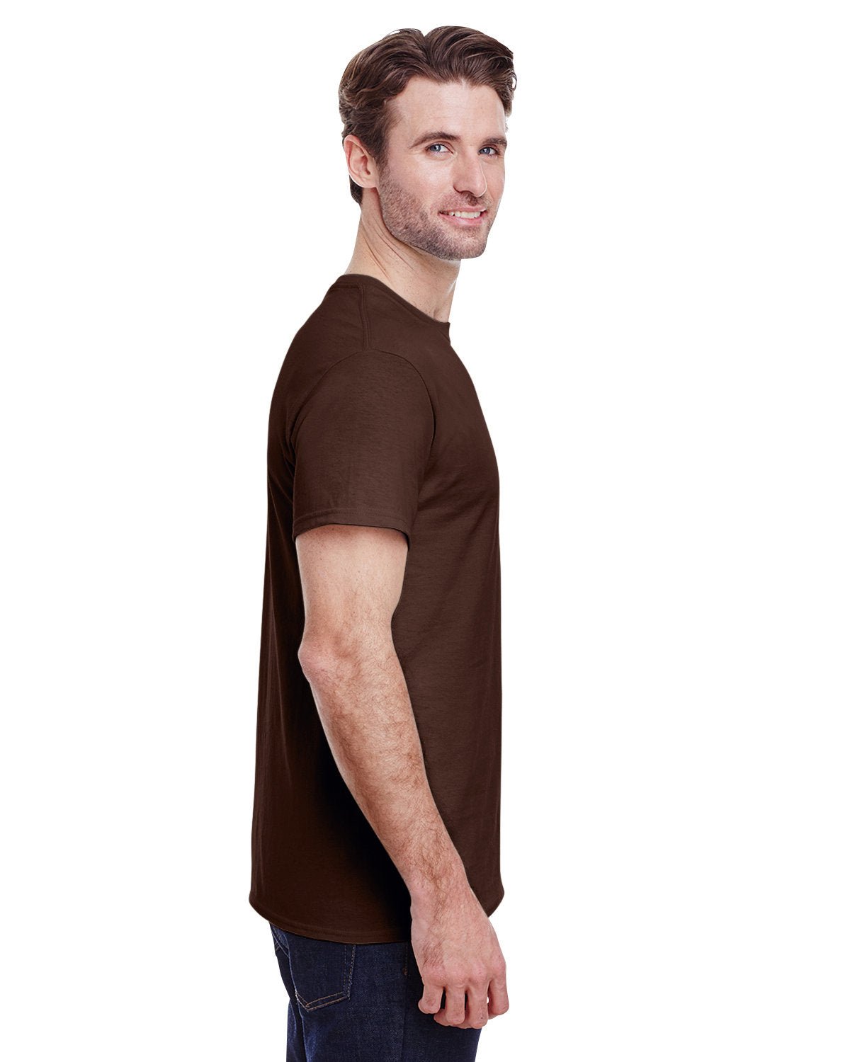 G500-Gildan-DARK CHOCOLATE-Gildan-T-Shirts-3