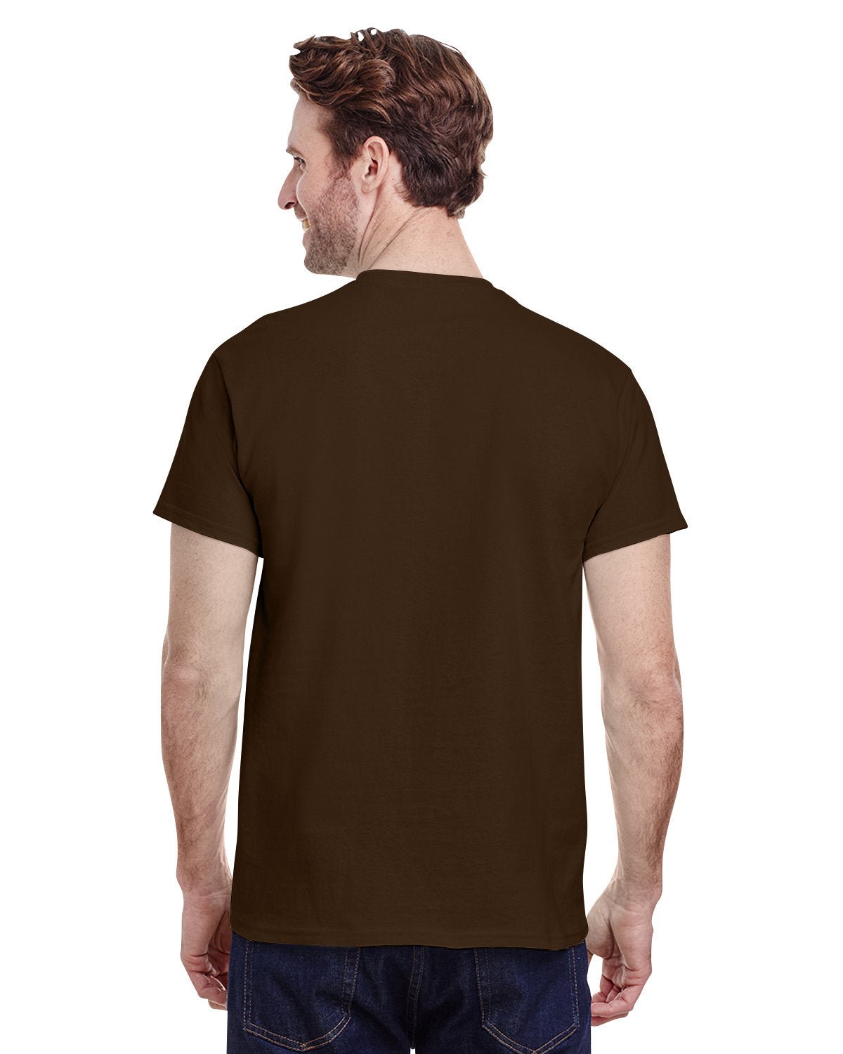 G500-Gildan-DARK CHOCOLATE-Gildan-T-Shirts-2