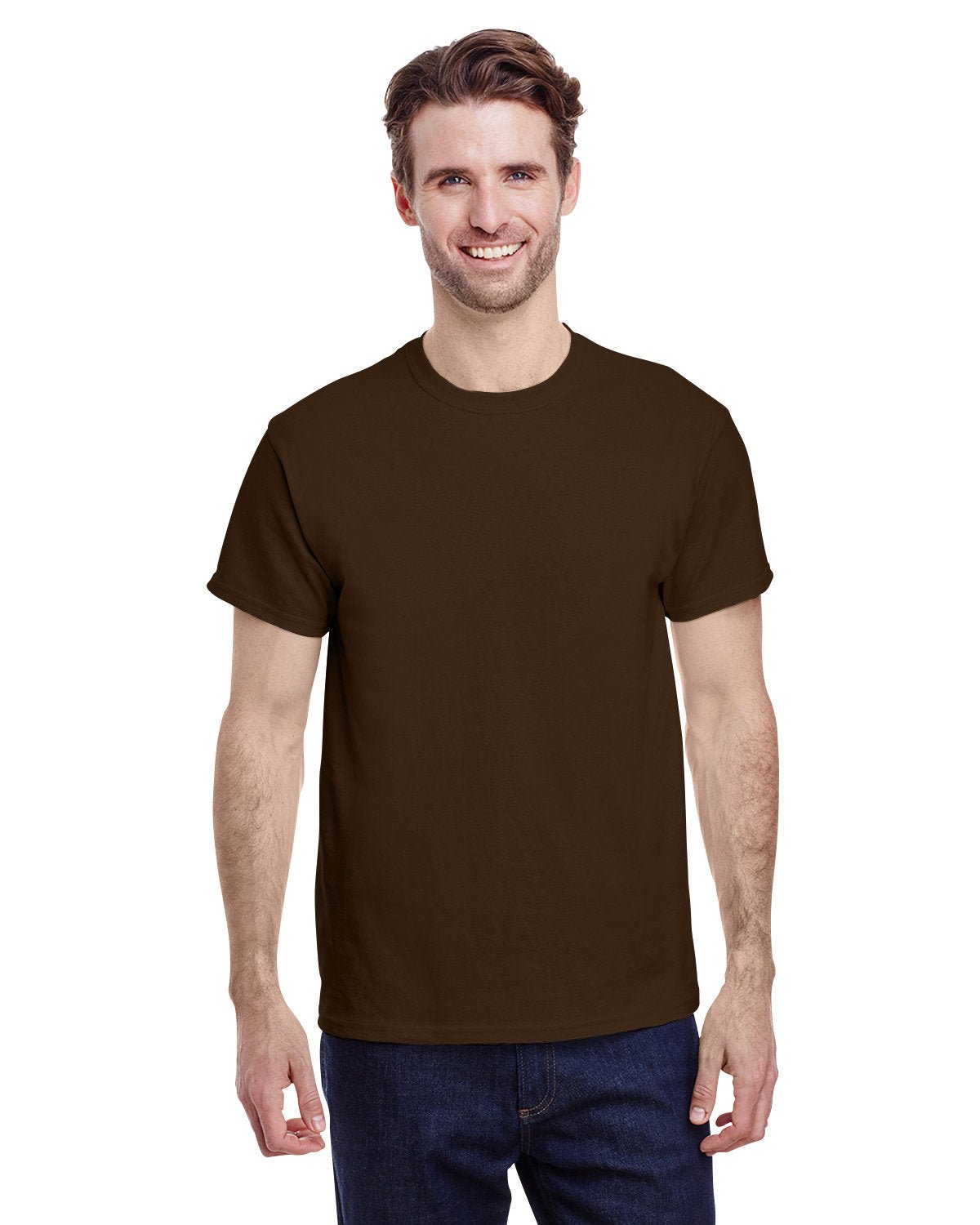 G500-Gildan-DARK CHOCOLATE-Gildan-T-Shirts-1