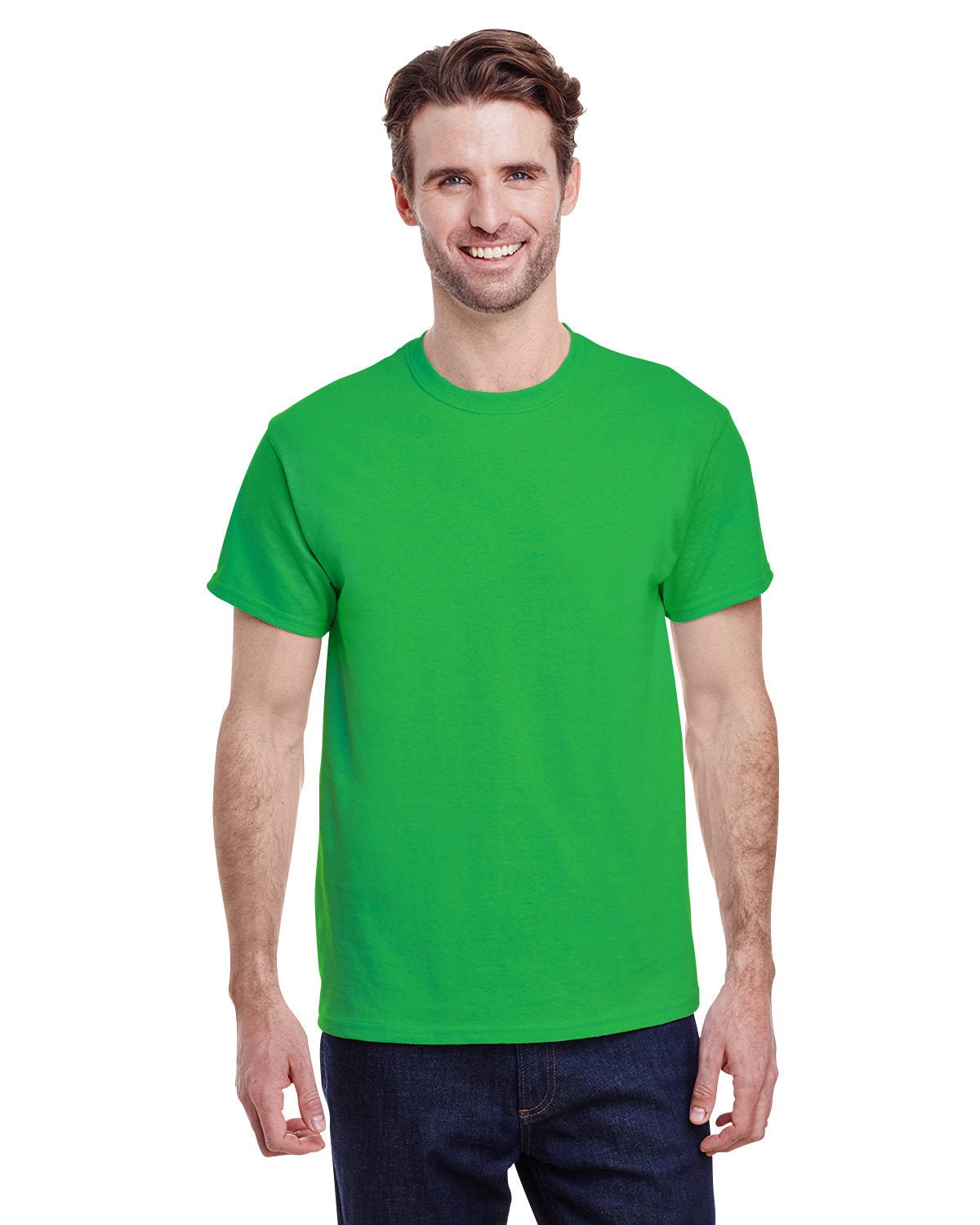 G500-Gildan-ELECTRIC GREEN-Gildan-T-Shirts-1