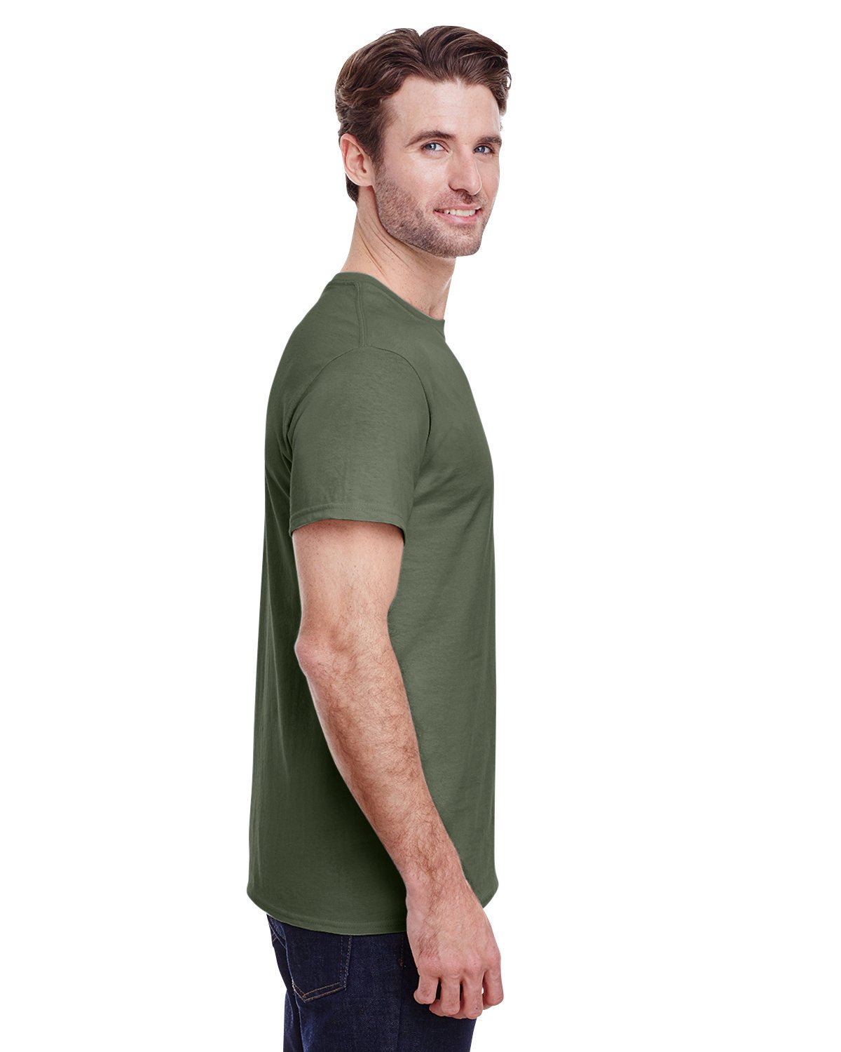 G500-Gildan-MILITARY GREEN-Gildan-T-Shirts-3