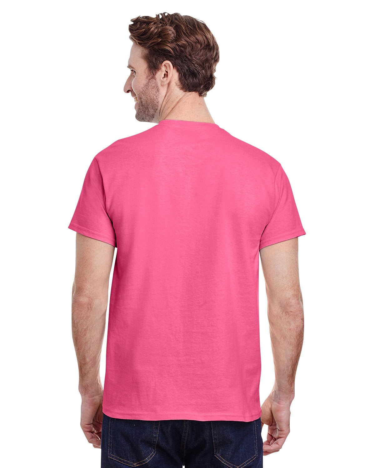 G500-Gildan-SAFETY PINK-Gildan-T-Shirts-2