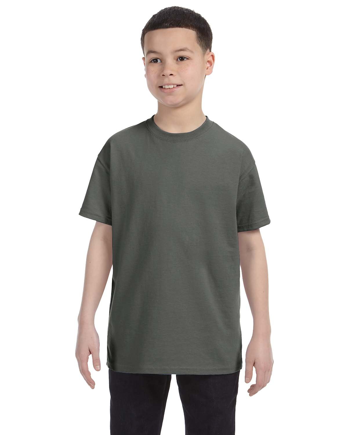 G500B-Gildan-MILITARY GREEN-Gildan-T-Shirts-1