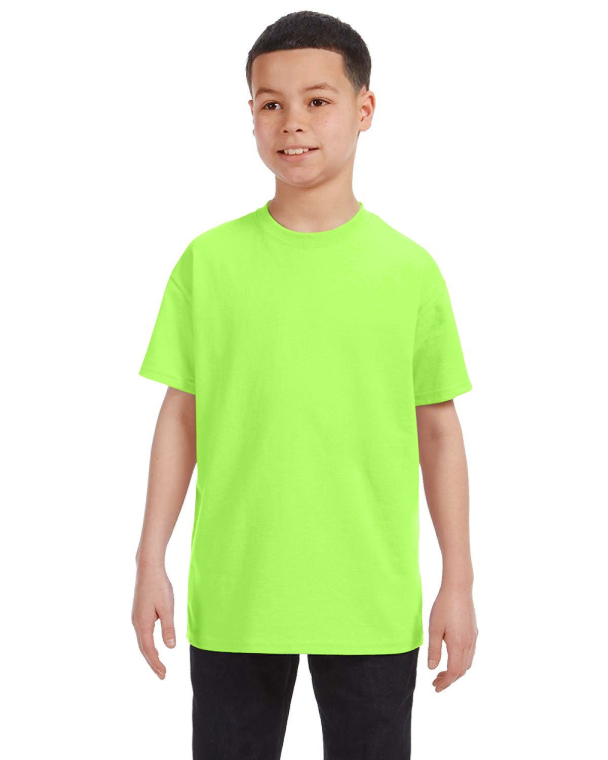 G500B-Gildan-NEON GREEN-Gildan-T-Shirts-1