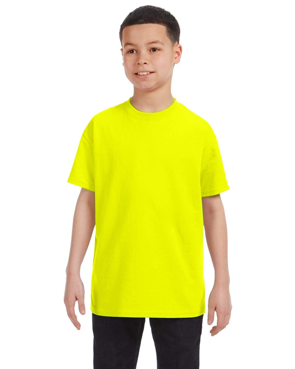 G500B-Gildan-SAFETY GREEN-Gildan-T-Shirts-1