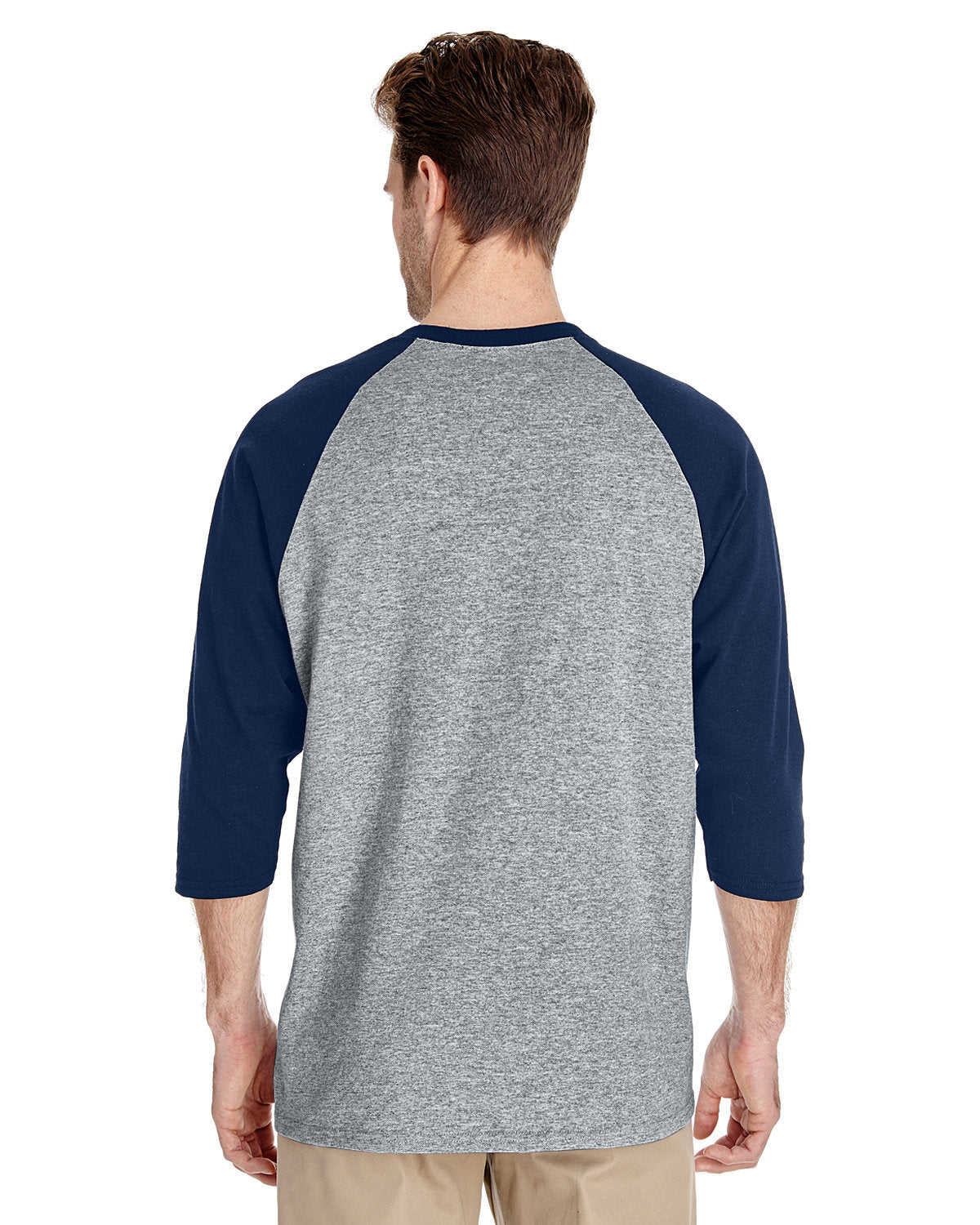 G570-Gildan-SPORT GREY/ NAVY-Gildan-T-Shirts-2