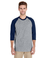 G570-Gildan-SPORT GREY/ NAVY-Gildan-T-Shirts-1