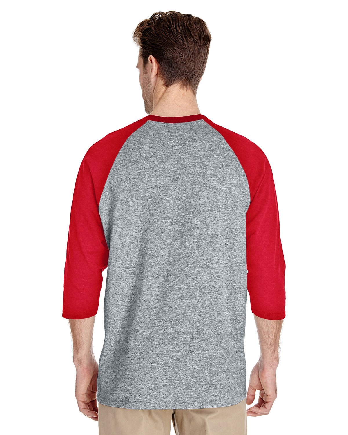 G570-Gildan-SPORT GREY/ RED-Gildan-T-Shirts-2