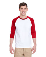 G570-Gildan-WHITE/ RED-Gildan-T-Shirts-1