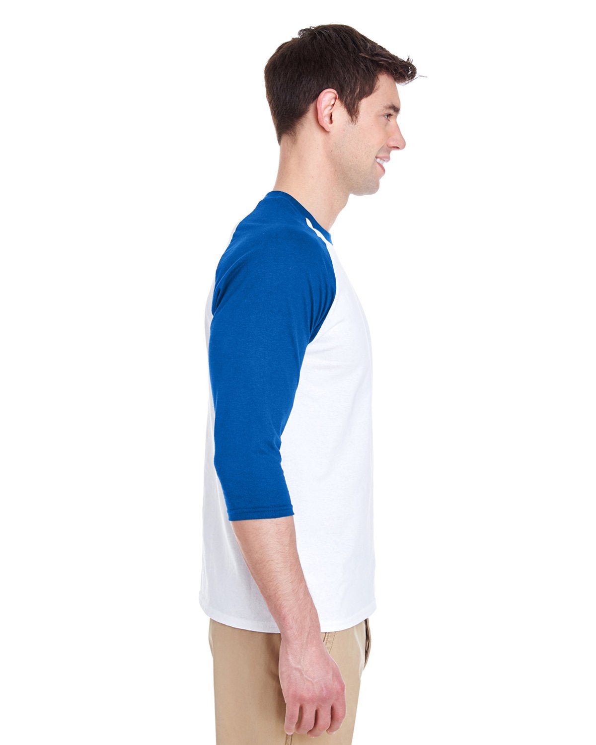 G570-Gildan-WHITE/ ROYAL-Gildan-T-Shirts-3