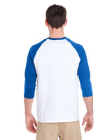 G570-Gildan-WHITE/ ROYAL-Gildan-T-Shirts-2