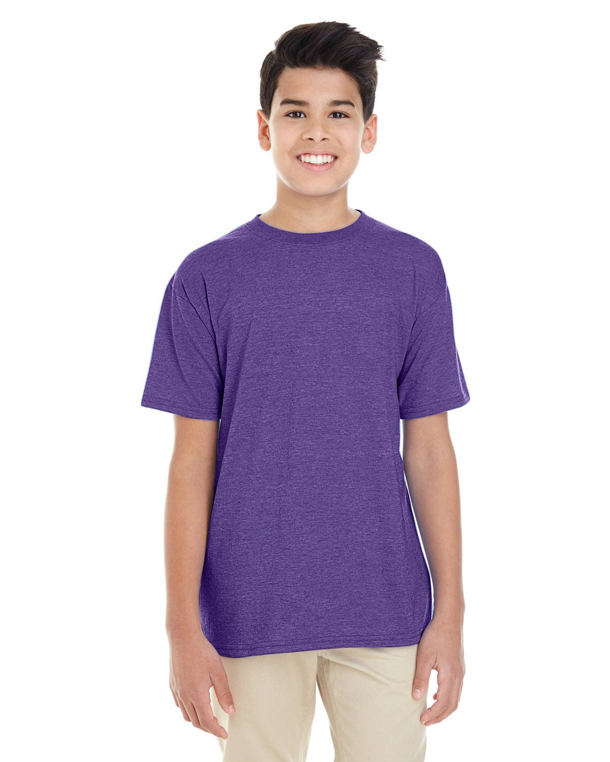 G645B-Gildan-HEATHER PURPLE-Gildan-T-Shirts-1