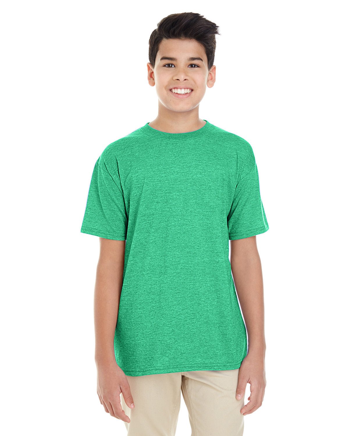 G645B-Gildan-HTHR IRISH GREEN-Gildan-T-Shirts-1