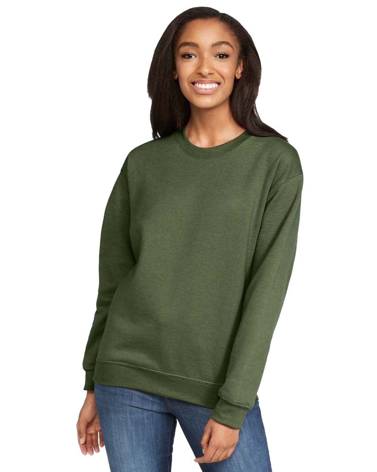 SF000-Gildan-MILITARY GREEN-Gildan-Sweatshirts-1