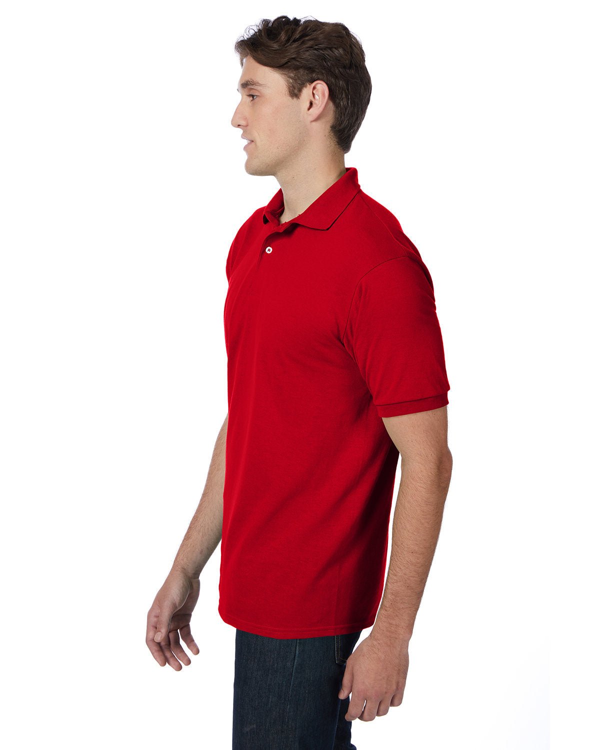 054-Hanes-DEEP RED-Hanes-Polos-3