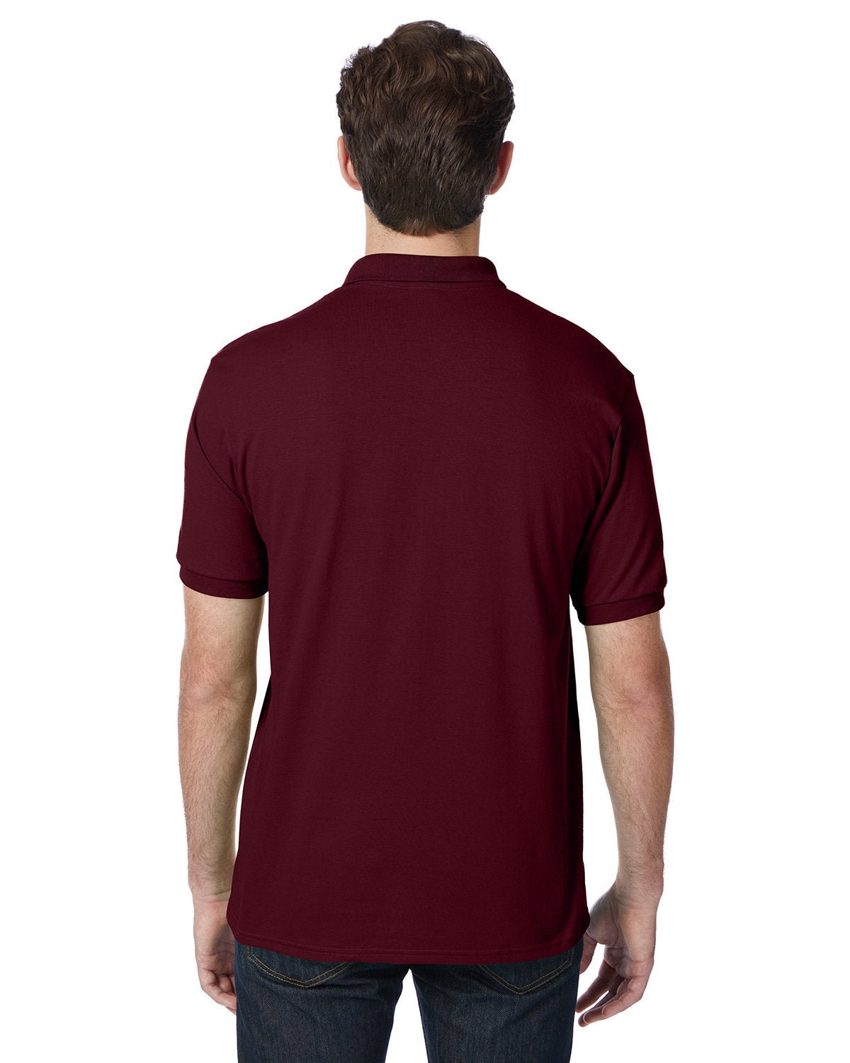 054-Hanes-MAROON-Hanes-Polos-2