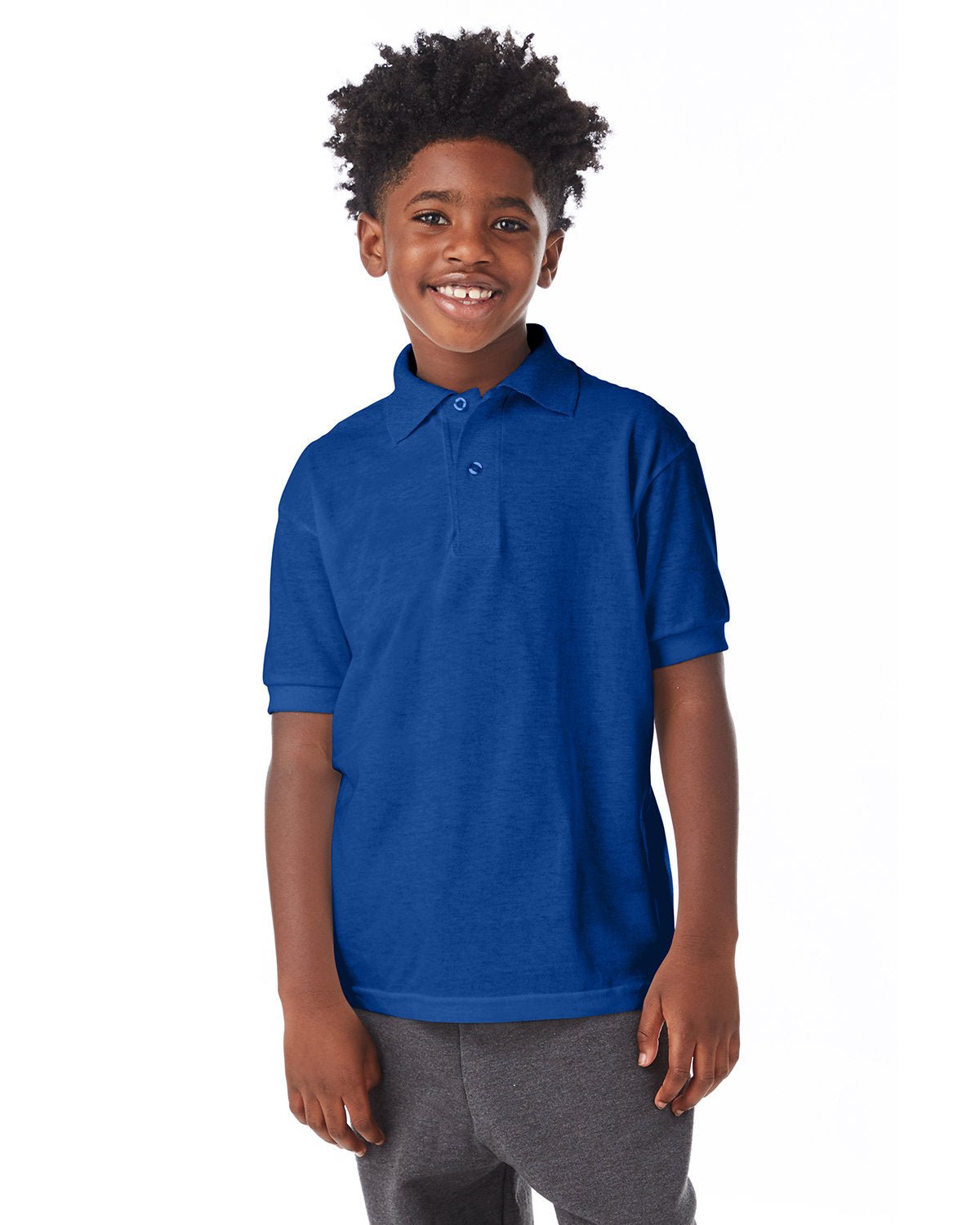 054Y-Hanes-DEEP ROYAL-Hanes-Polos-1