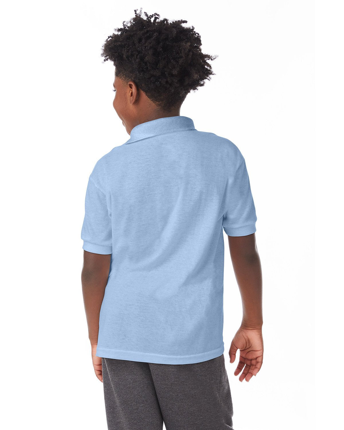 054Y-Hanes-LIGHT BLUE-Hanes-Polos-2