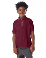 054Y-Hanes-MAROON-Hanes-Polos-1