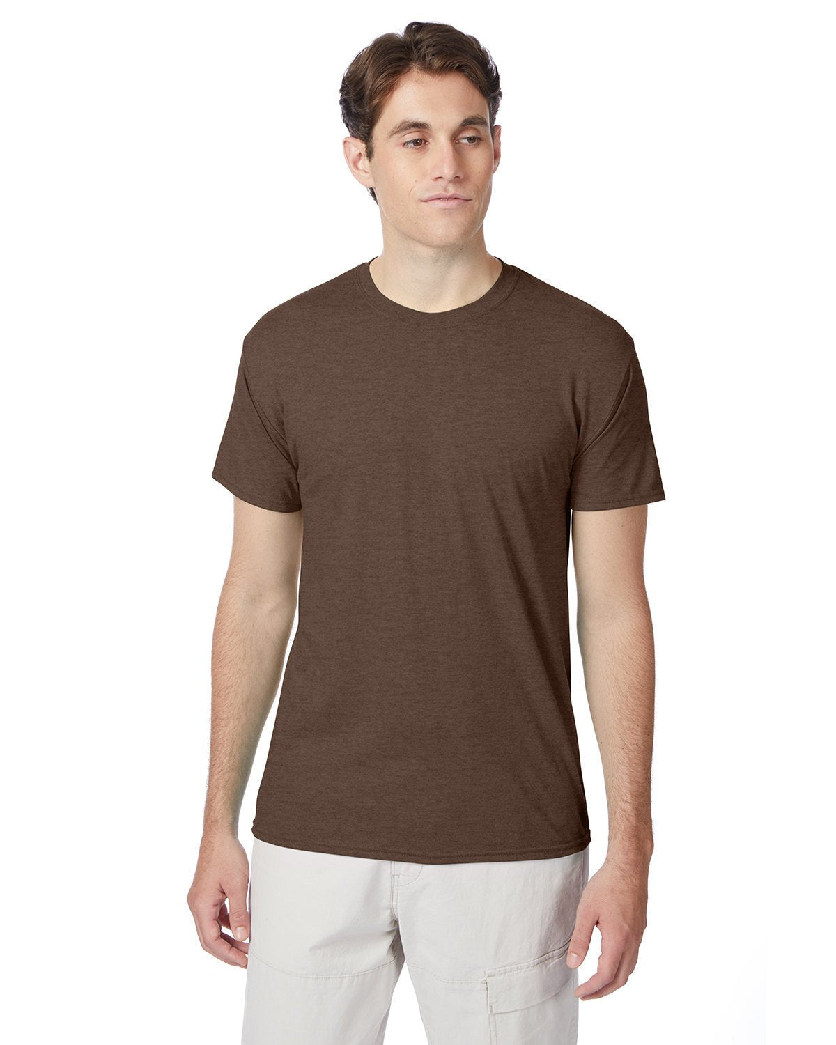 42TB-Hanes-DRK CHOCO HTHR-Hanes-T-Shirts-1