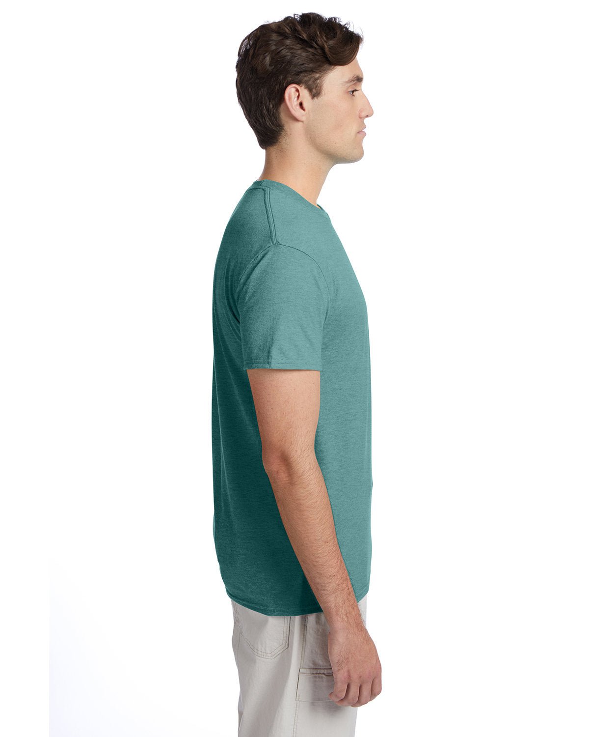 42TB-Hanes-GREEN CLAY HTHR-Hanes-T-Shirts-3