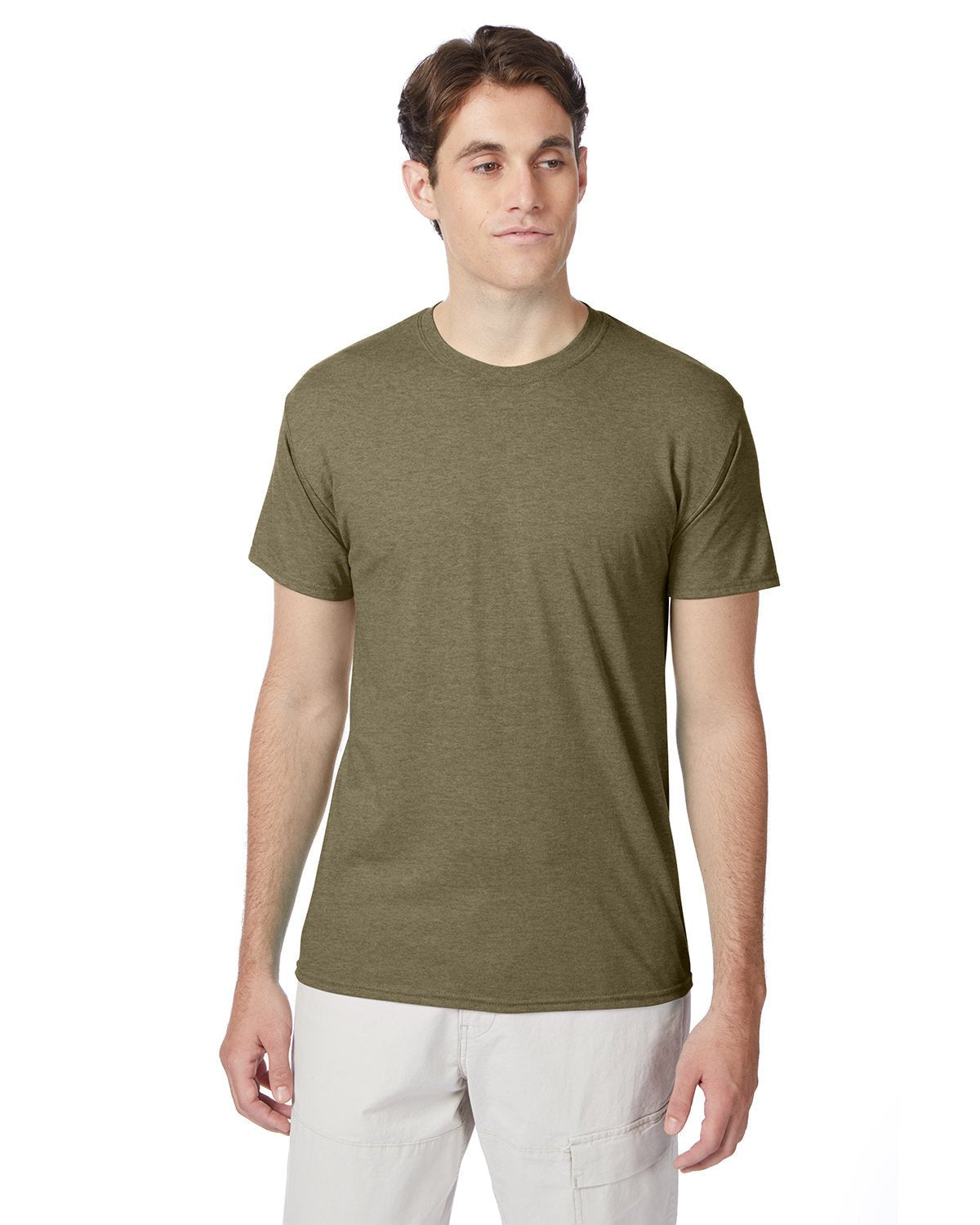 42TB-Hanes-OREGANO HEATHER-Hanes-T-Shirts-1