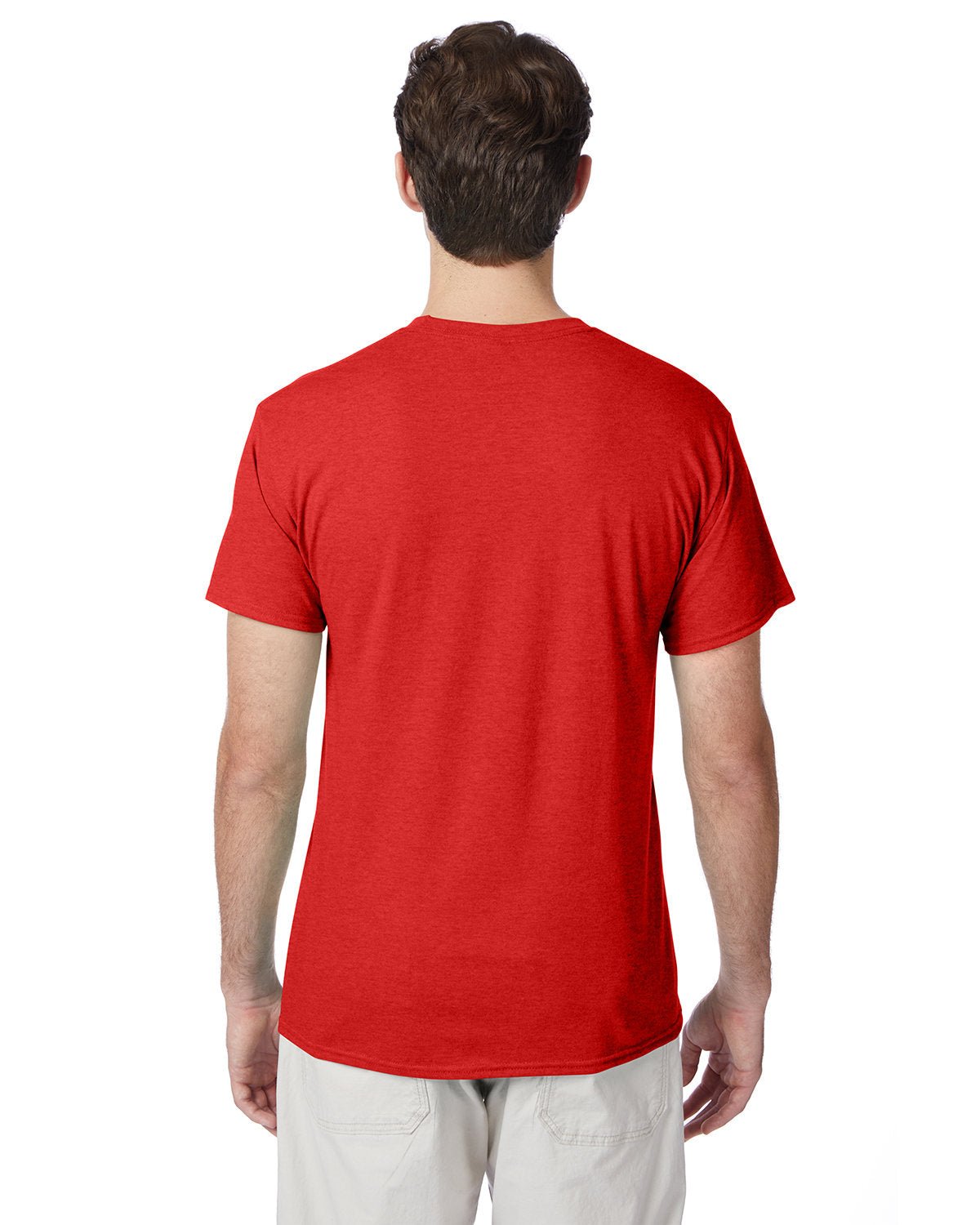 42TB-Hanes-POPPY RED HTHR-Hanes-T-Shirts-2