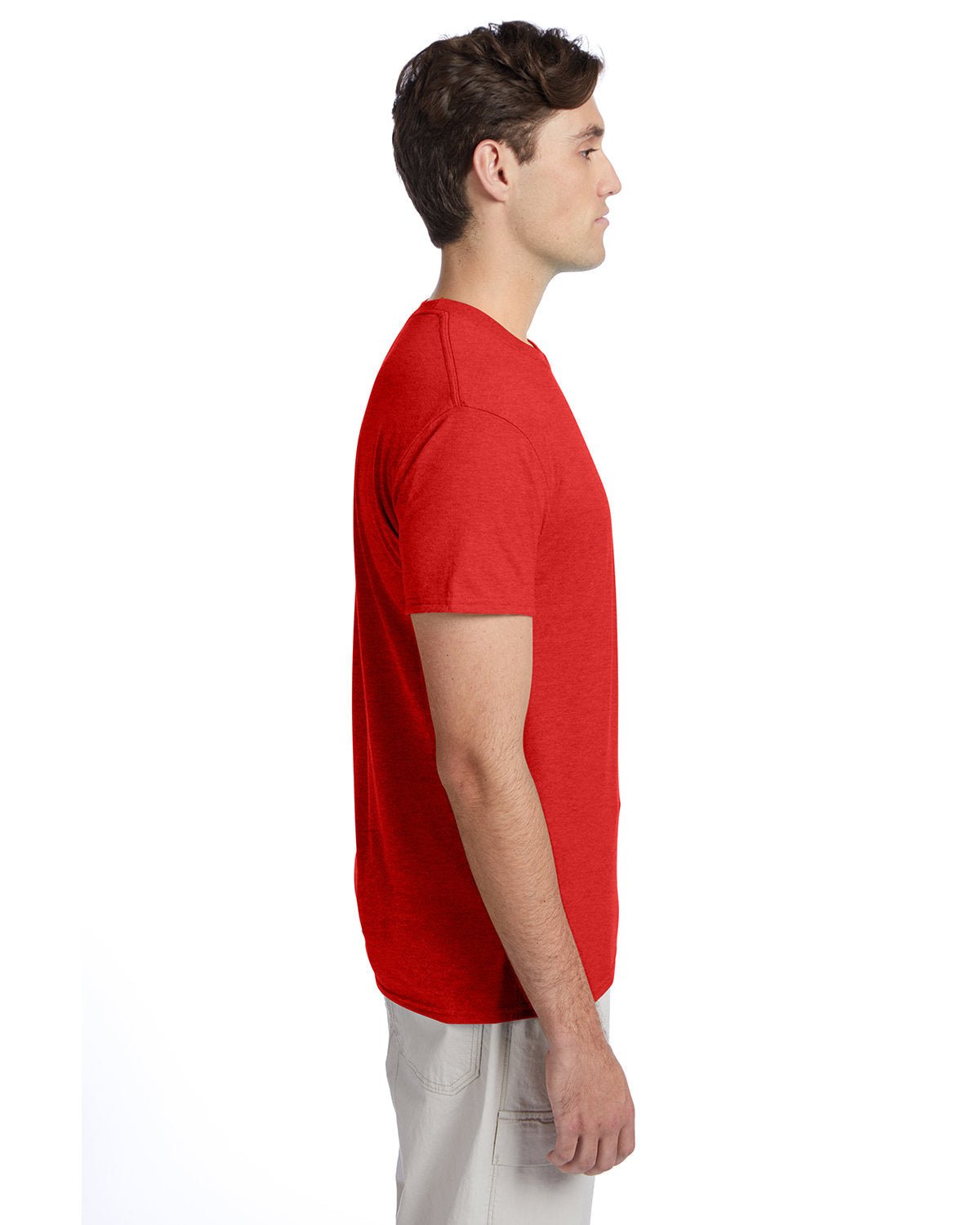 42TB-Hanes-POPPY RED HTHR-Hanes-T-Shirts-3