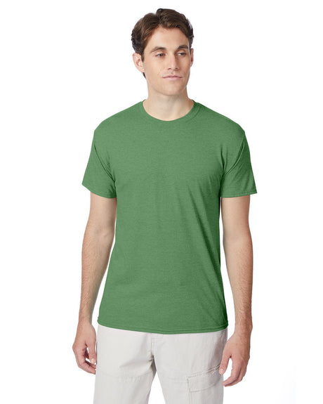 42TB-Hanes-TRUE GREEN HTHR-Hanes-T-Shirts-1