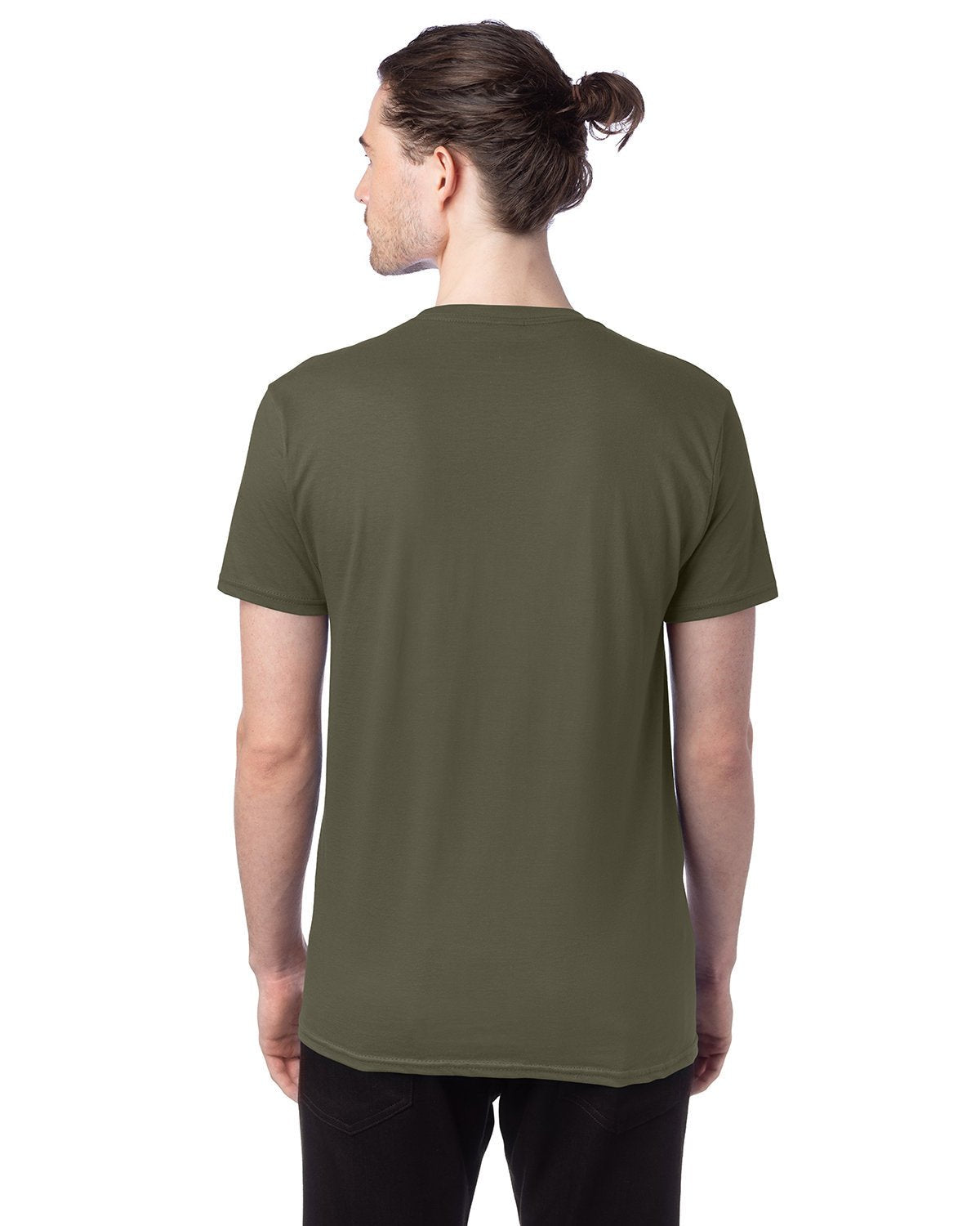 4980-Hanes-FATIGUE GREEN-Hanes-T-Shirts-2