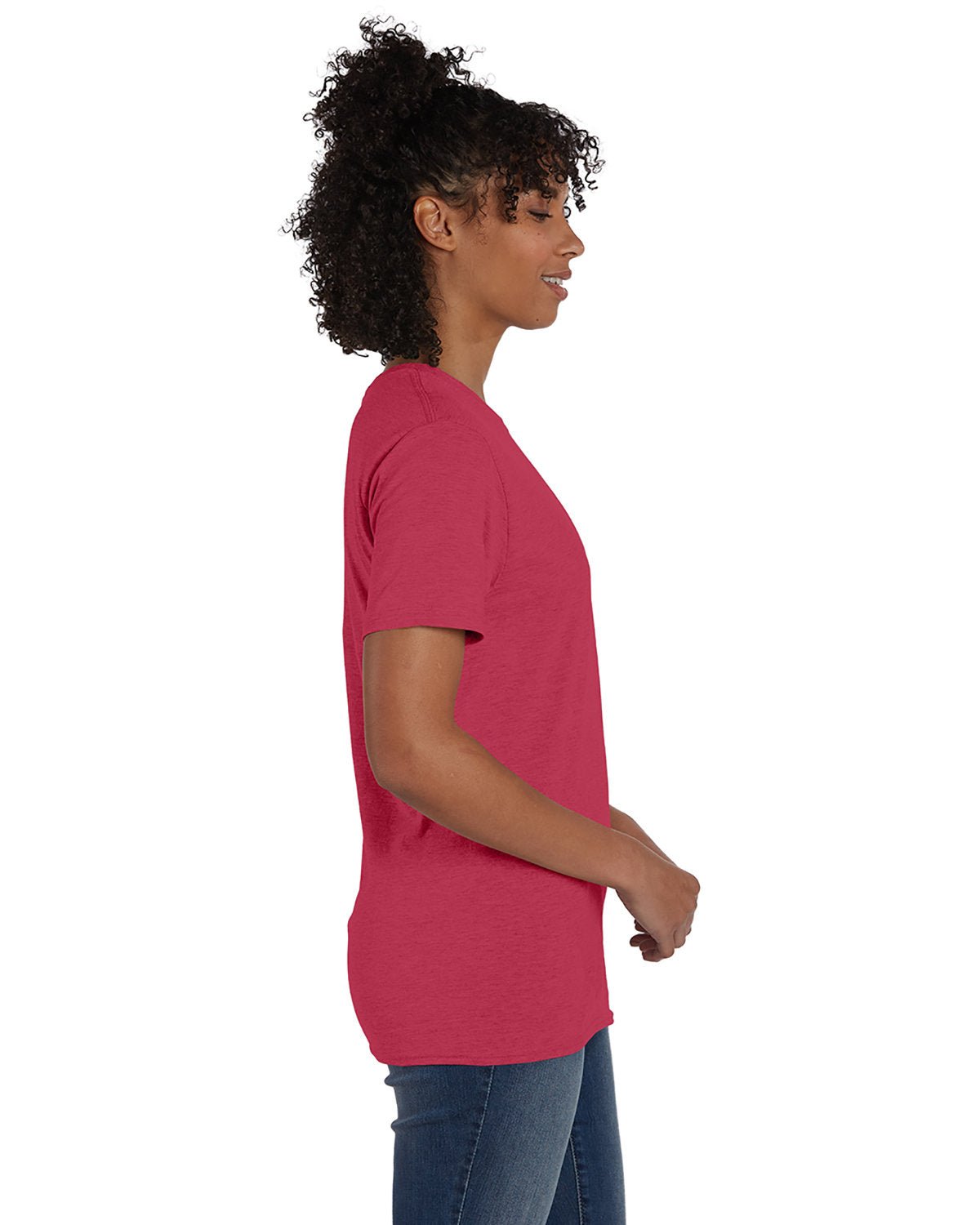 4980-Hanes-HEATHER RED-Hanes-T-Shirts-3