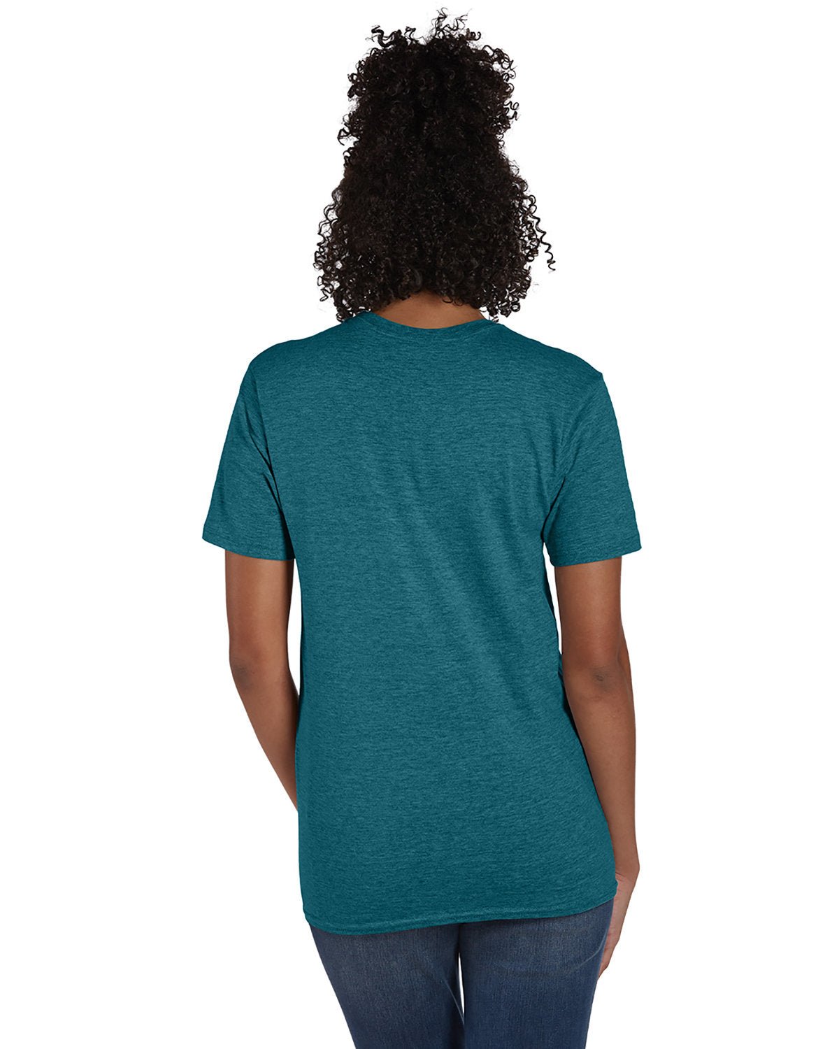 4980-Hanes-JADE PINE HEATHR-Hanes-T-Shirts-2