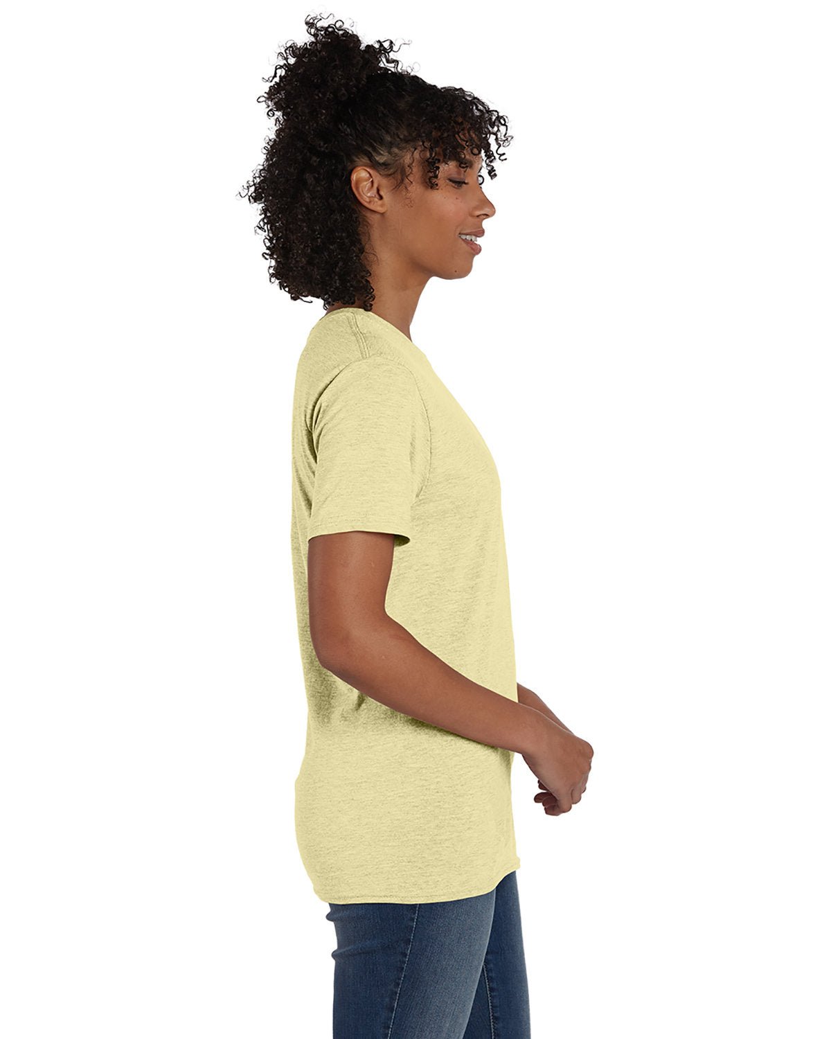 4980-Hanes-LEMON MRNGUE HTH-Hanes-T-Shirts-3