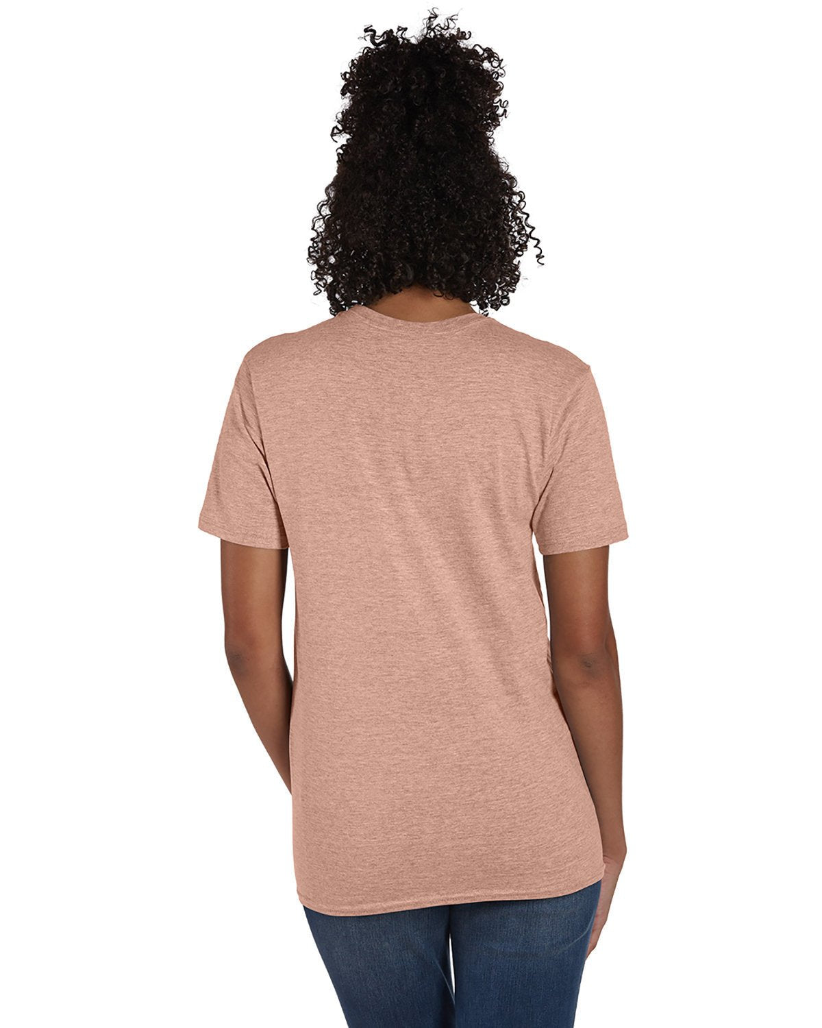 4980-Hanes-MRBLD CANTALOUPE-Hanes-T-Shirts-2