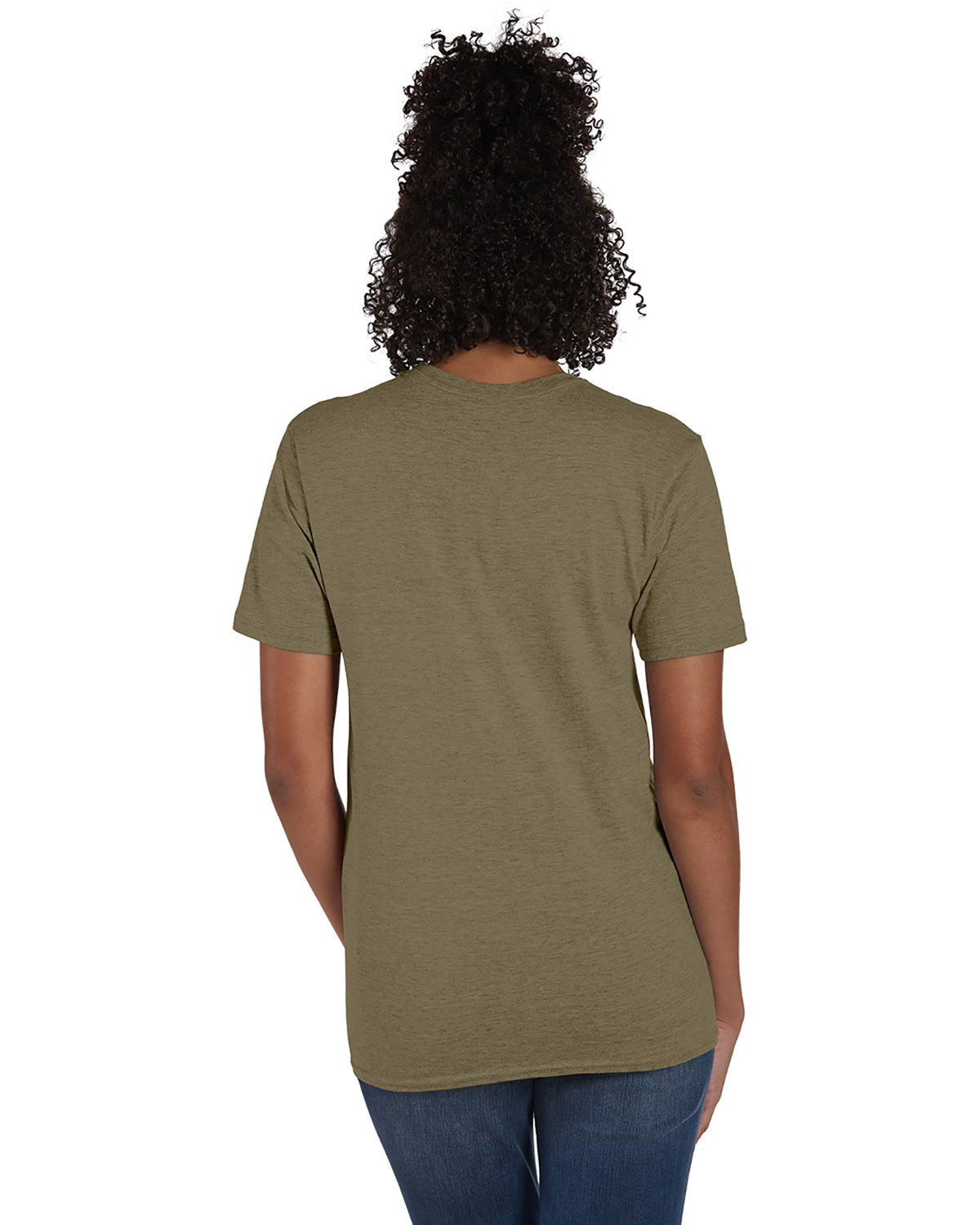 4980-Hanes-OREGANO HEATHER-Hanes-T-Shirts-2