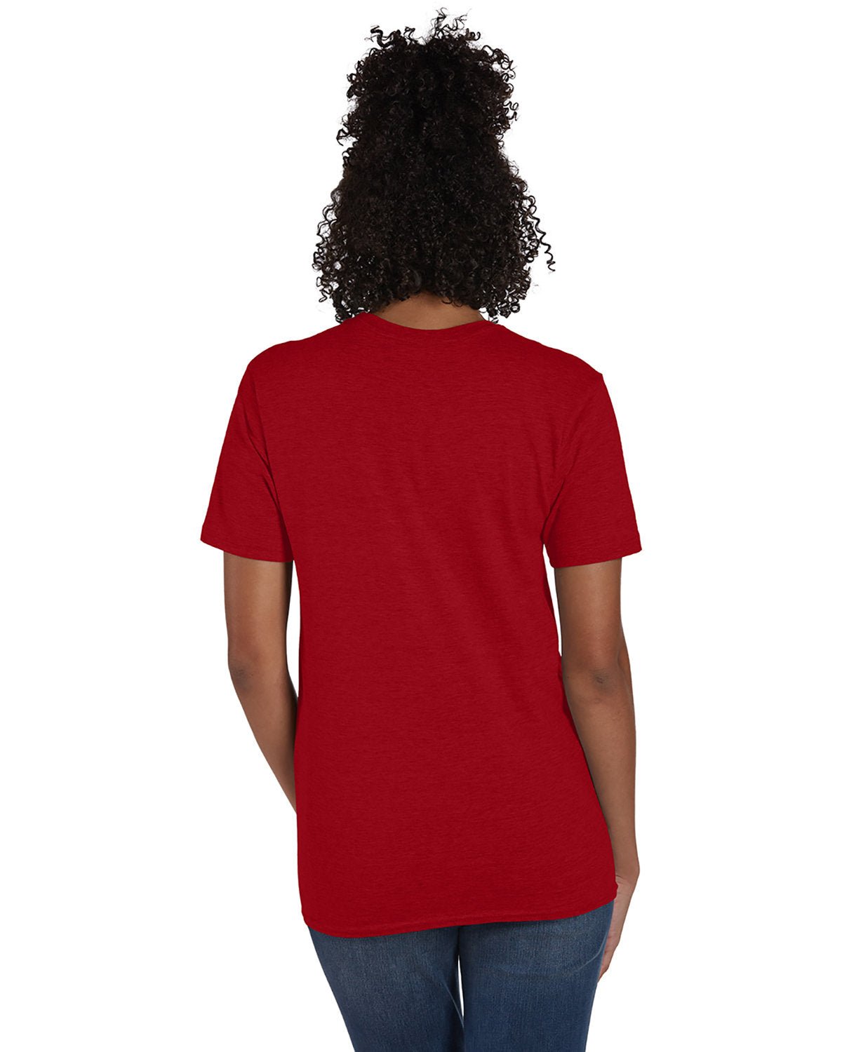 4980-Hanes-RED PEPPER HTHR-Hanes-T-Shirts-2