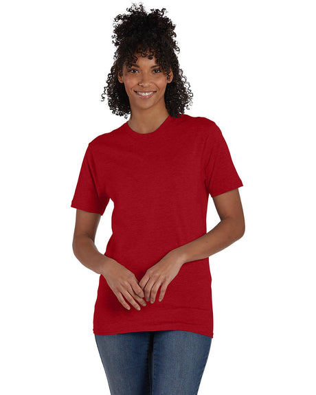 4980-Hanes-RED PEPPER HTHR-Hanes-T-Shirts-1