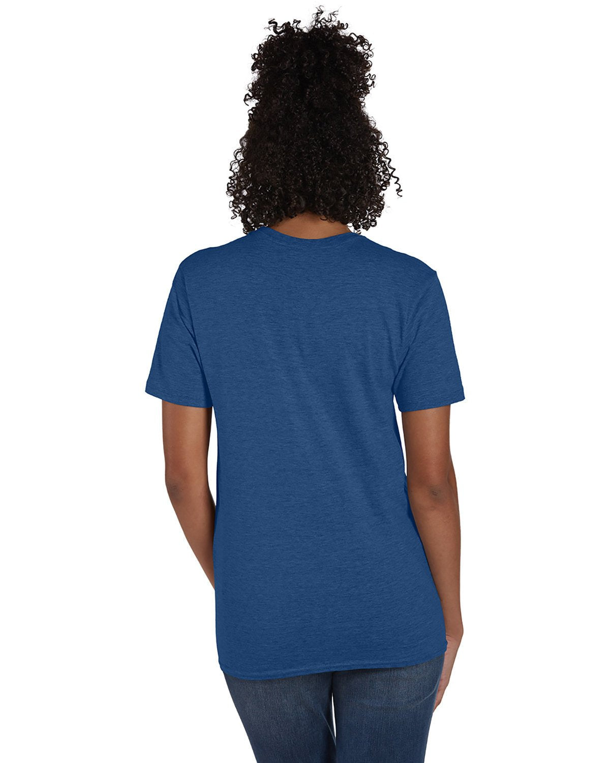 4980-Hanes-REGAL NAVY HTHR-Hanes-T-Shirts-2