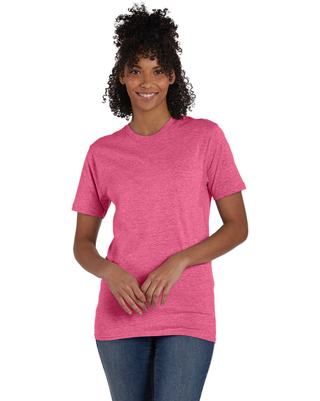 4980-Hanes-WOW PINK HEATHER-Hanes-T-Shirts-1