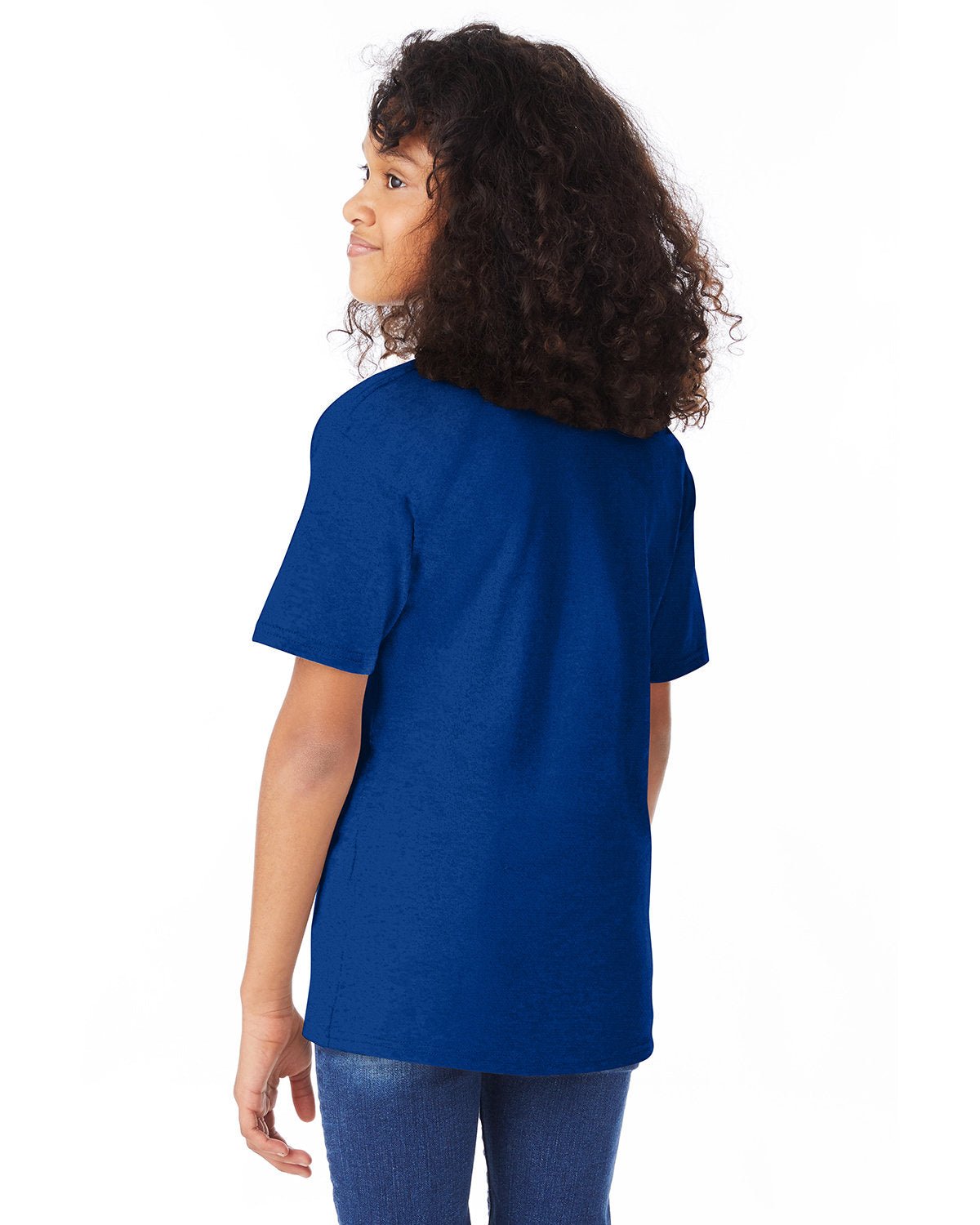 498Y-Hanes-DEEP ROYAL-Hanes-T-Shirts-2