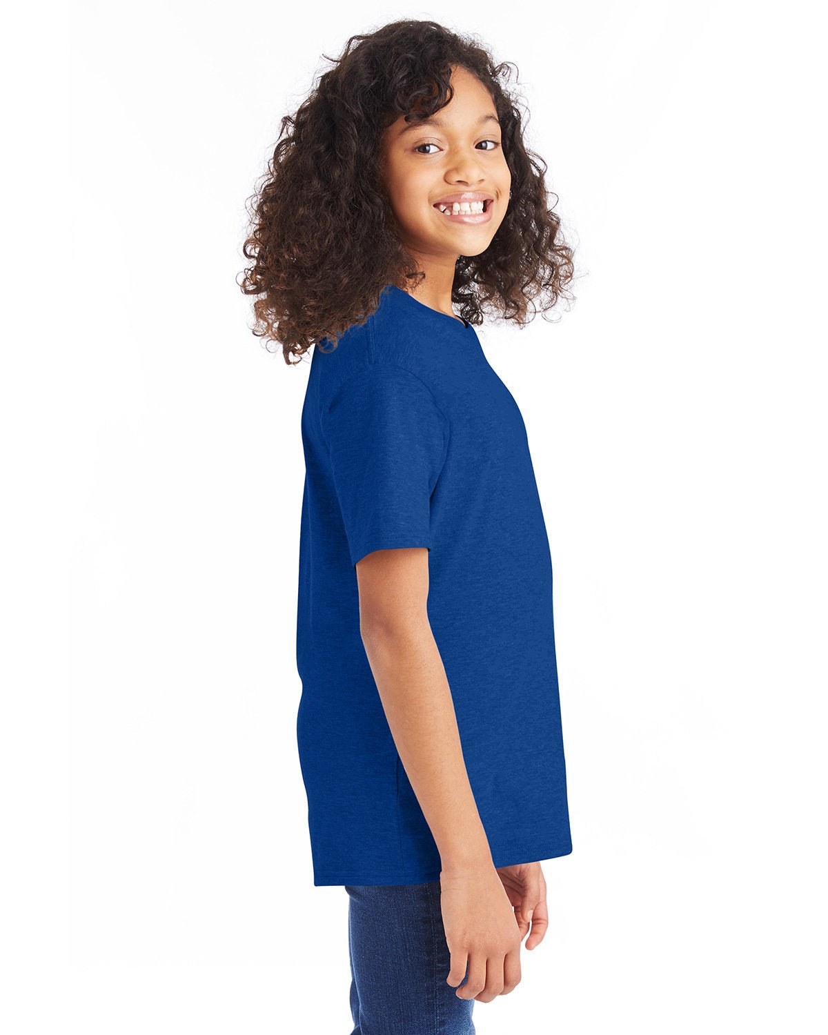 498Y-Hanes-DEEP ROYAL-Hanes-T-Shirts-3