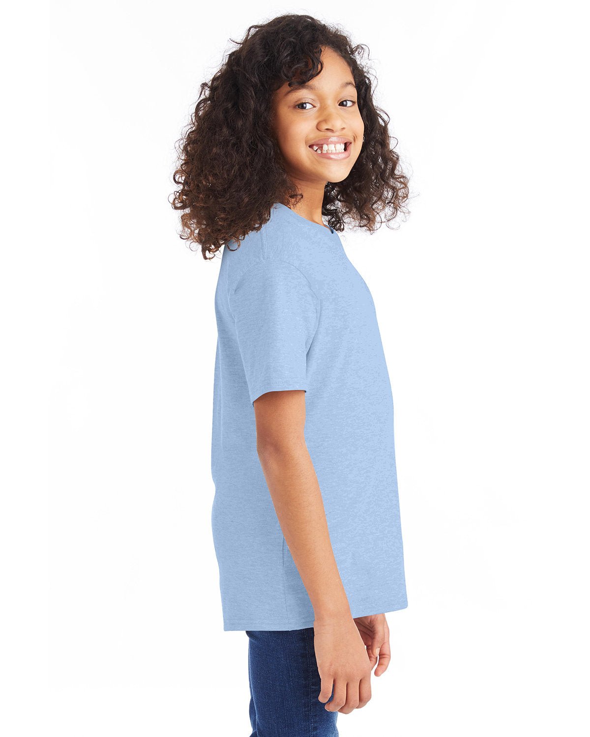 498Y-Hanes-LIGHT BLUE-Hanes-T-Shirts-3