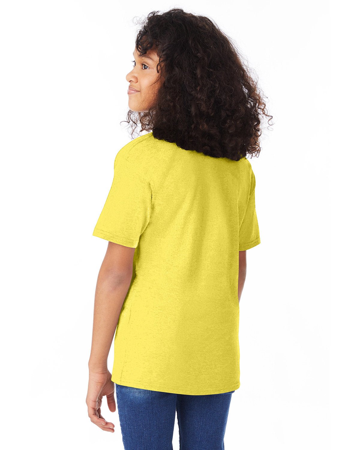 498Y-Hanes-YELLOW-Hanes-T-Shirts-2