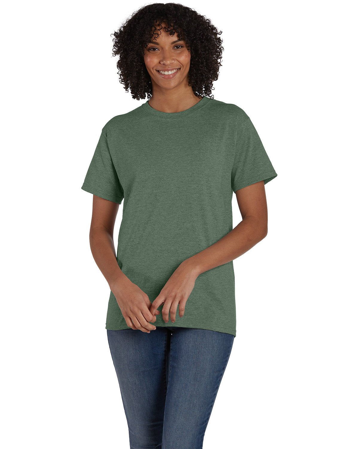 5170-Hanes-HEATHER GREEN-Hanes-T-Shirts-1