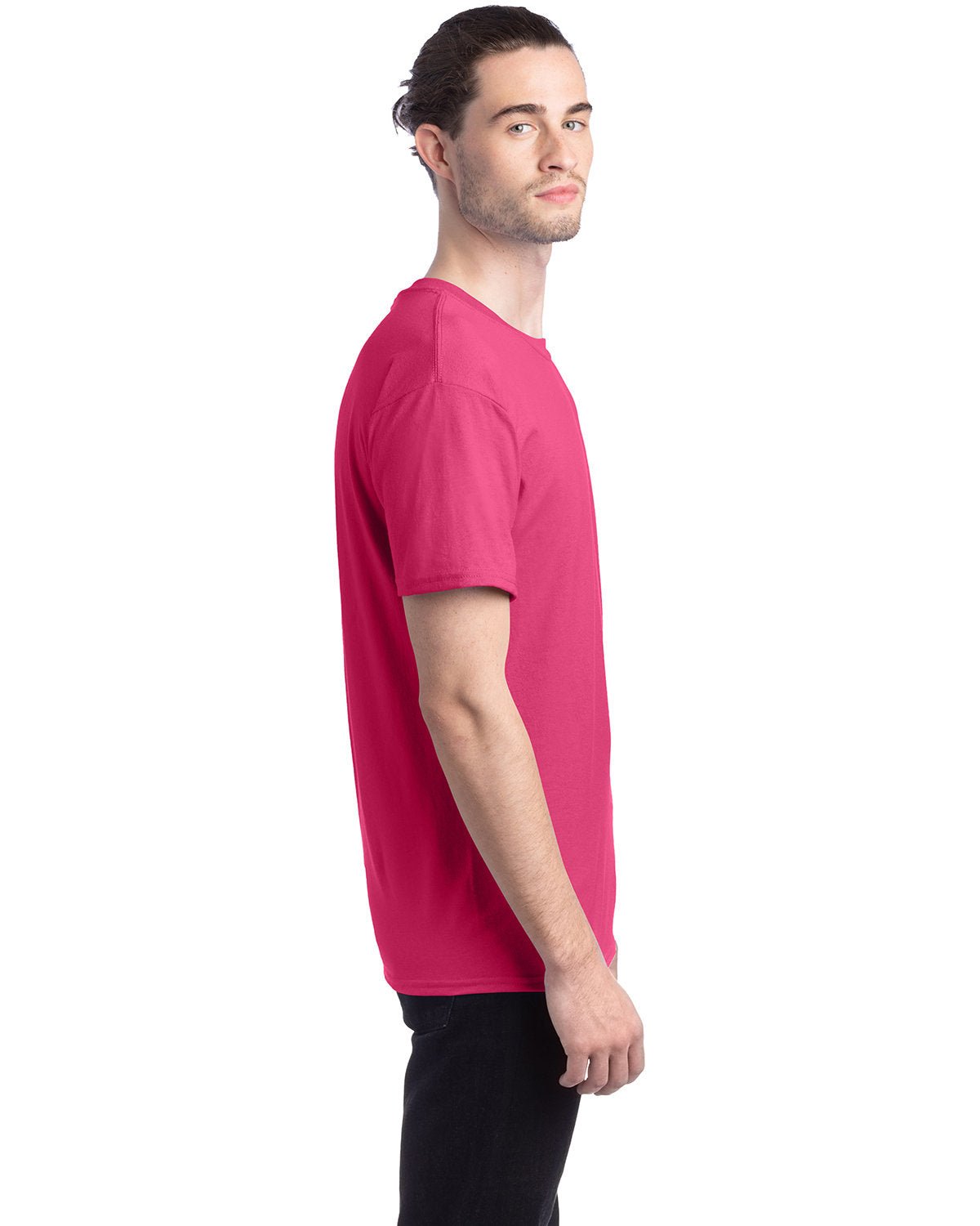 5170-Hanes-WOW PINK-Hanes-T-Shirts-3