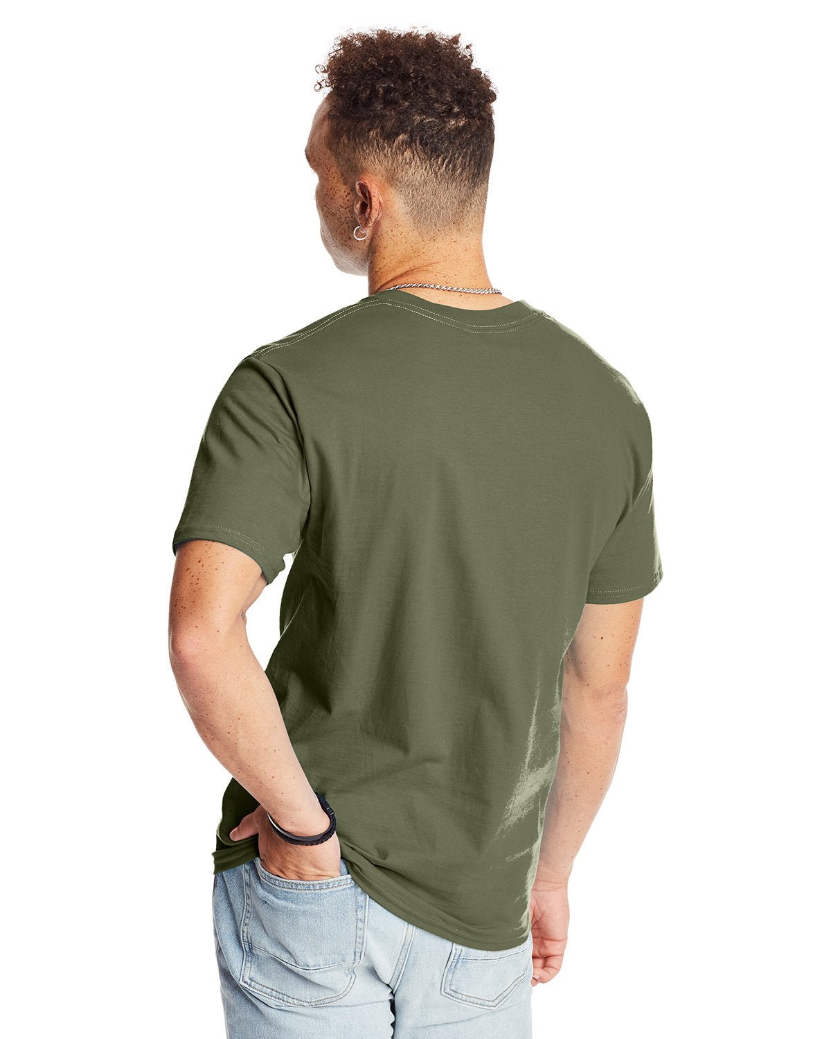 5180-Hanes-FATIGUE GREEN-Hanes-T-Shirts-2