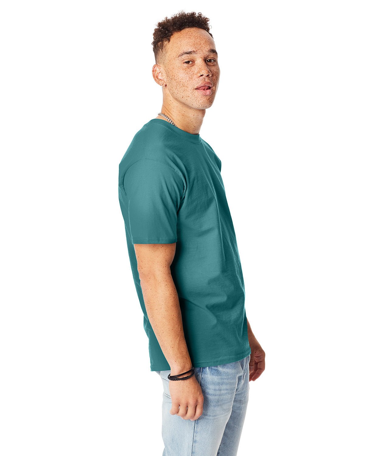 5180-Hanes-GREEN CLAY-Hanes-T-Shirts-3