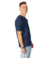 5180-Hanes-HEATHER NAVY-Hanes-T-Shirts-3