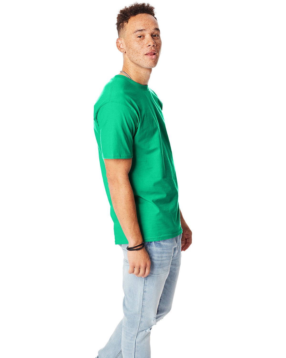 5180-Hanes-KELLY GREEN-Hanes-T-Shirts-3