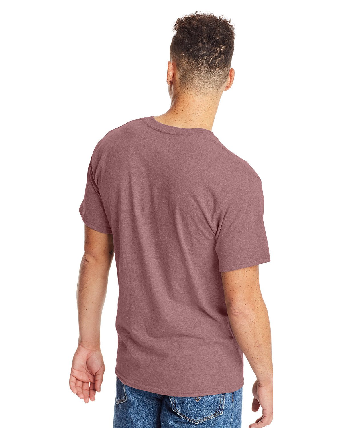 5180-Hanes-MAUVE PEPR HTHR-Hanes-T-Shirts-2